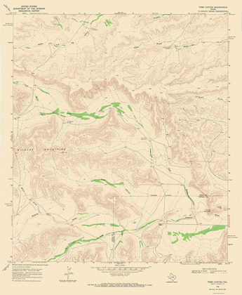 Picture of TOMS CANYON TEXAS QUAD - USGS 1968
