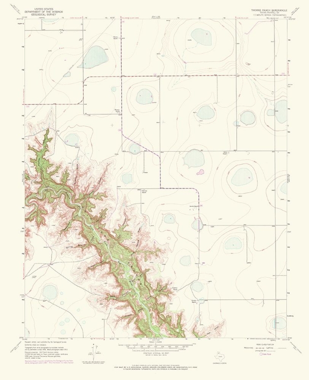 Picture of THOMAS RANCH TEXAS QUAD - USGS 1968