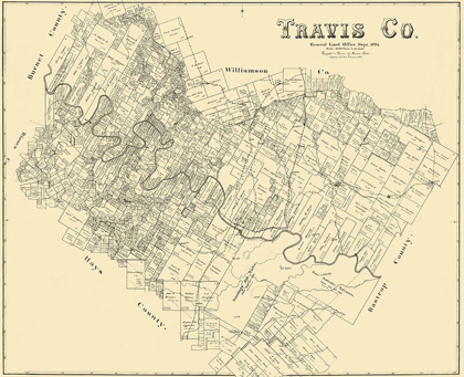 Picture of TRAVIS TEXAS LANDOWNER - LAND OFFICE 1894