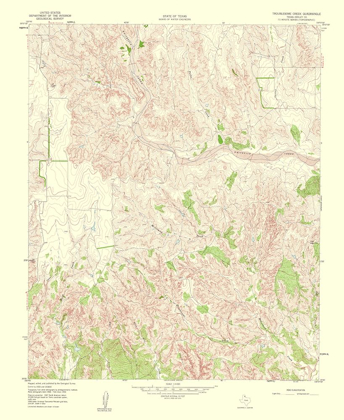 Picture of TROUBLESOME CREEK TEXAS QUAD - USGS 1960