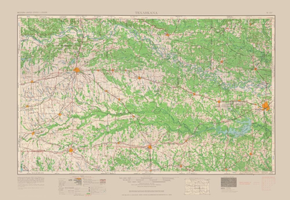 Picture of TEXARKANA TEXAS QUAD - USGS 1954