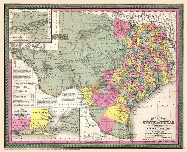 Picture of TEXAS - YOUNG 1852