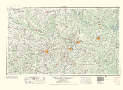 Picture of TYLER TEXAS QUAD - USGS 1955