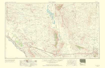 Picture of VAN HORN TEXAS QUAD - USGS 1954