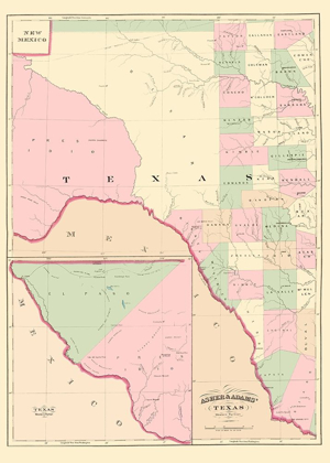 Picture of TEXAS WESTERN PORTION - ASHER  1874