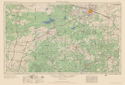 Picture of WICHITA FALLS TEXAS QUAD - USGS 1954