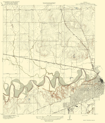 Picture of WICHITA FALLS WEST TEXAS QUAD - USGS 1918