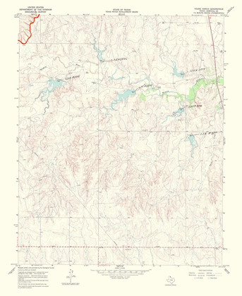 Picture of YOUNG RANCH TEXAS QUAD - USGS 1969