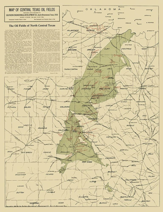 Picture of TEXAS CENTRAL OIL FIELDS - 1918