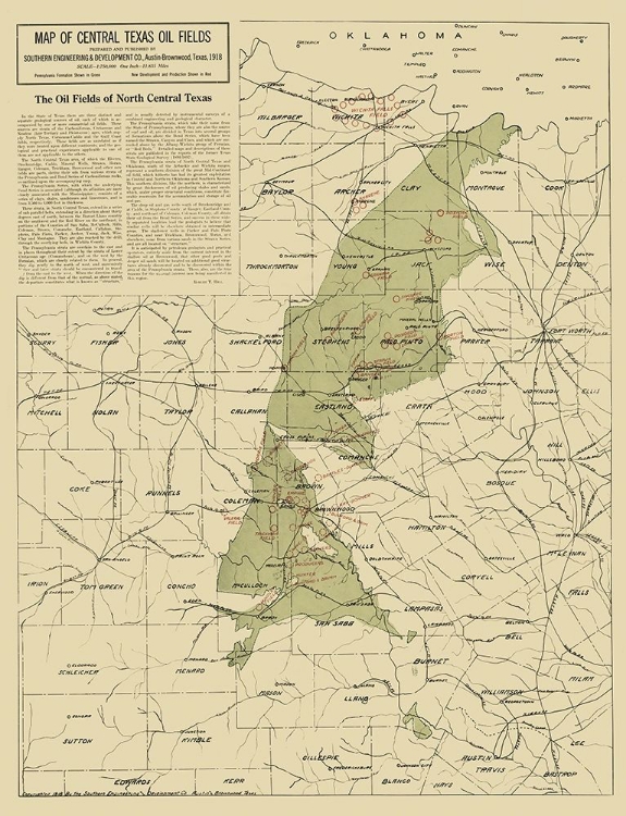 Picture of TEXAS CENTRAL OIL FIELDS - 1918