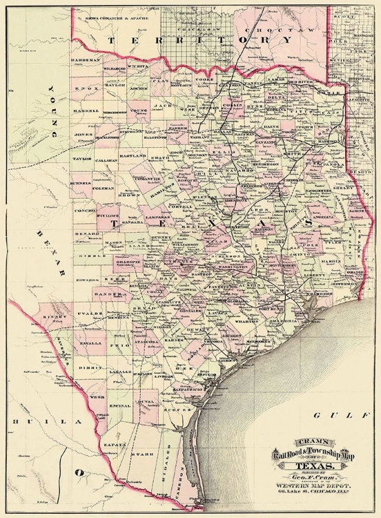 Picture of TEXAS - CRAM 1875