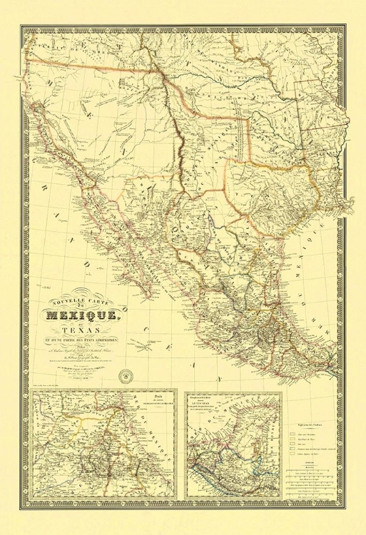 Picture of NEW MAP OF MEXICO AND TEXAS - 1840