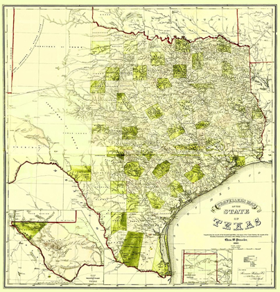 Picture of TRAVELLERS MAP OF THE STATE OF TEXAS 1867