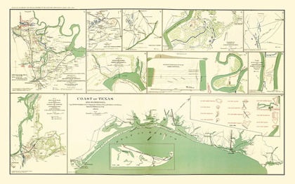 Picture of 10 VIEWS OF TEXAS COAST AND DEFENSES - WALKER 1864