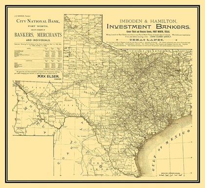 Picture of TEXAS - IMBODEN AND HAMILTON 1889