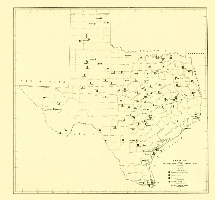 Picture of TEXAS STATE AND MUNICIPAL PARKS 1936