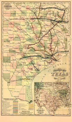 Picture of GRAYS RAILROAD MAP - 1877