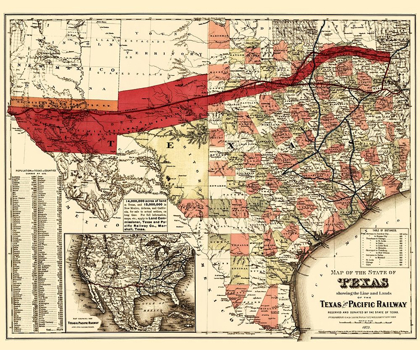 Picture of TEXAS AND PACIFIC RAILWAY - COLTON 1873