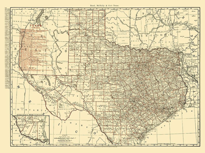 Picture of TEXAS STATE RAILROADS - RAND MCNALLY 1900