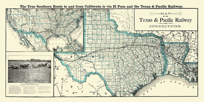 Picture of TEXAS AND PACIFIC RAILWAY WITH CONNECTIONS 1903
