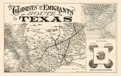 Picture of TEXAS COLONISTS AND EMIGRANTS ROUTE 1878