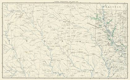 Picture of EAST TEXAS WEST LOUISIANA SHEET- US WAR DEPT 1891