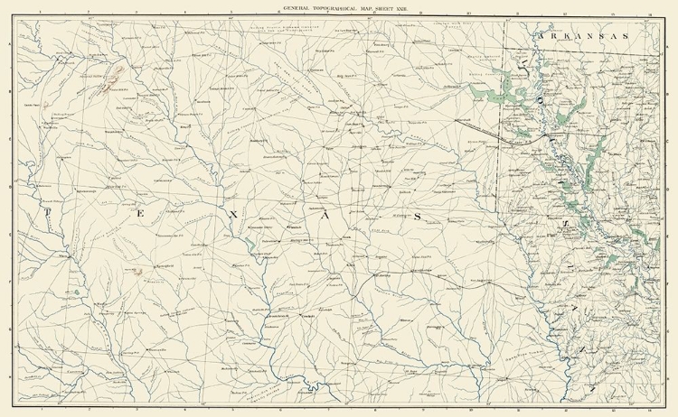 Picture of EAST TEXAS WEST LOUISIANA SHEET- US WAR DEPT 1891