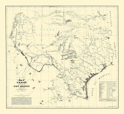 Picture of TEXAS, EASTERN NEW MEXICO - DUNNOVANT 1857