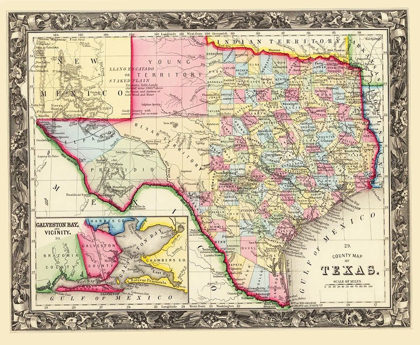Picture of TEXAS STATE AND COUNTY - MITCHELL 1860