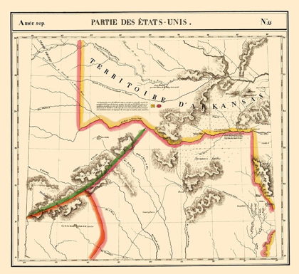 Picture of TEXAS, ARKANSAS TERRITORY - VANDERMAELEN 1827