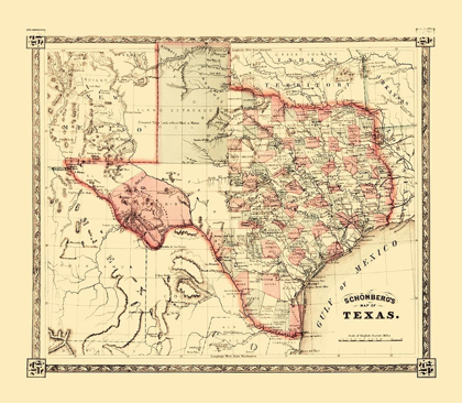 Picture of TEXAS - SCHONBERG 1867
