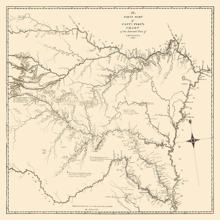 Picture of LOUISIANA PURCHASE, CAPT PIKES CHART 1 - NAU 1810