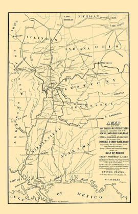 Picture of PROPOSED RAIL LINES GULF OF MEXICO NORTHERN LAKES