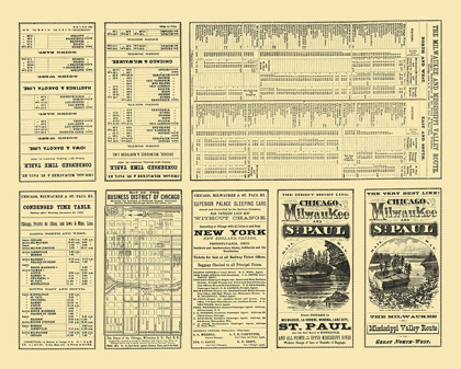 Picture of CHICAGO, MILWAUKEE,  ST PAUL RAILWAY TIMETABLE
