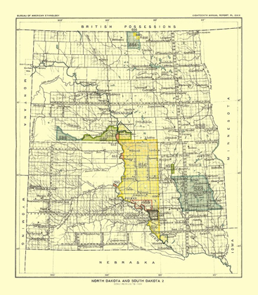 Picture of NORTH AND SOUTH DAKOTA - PIERRE - HOEN 1896