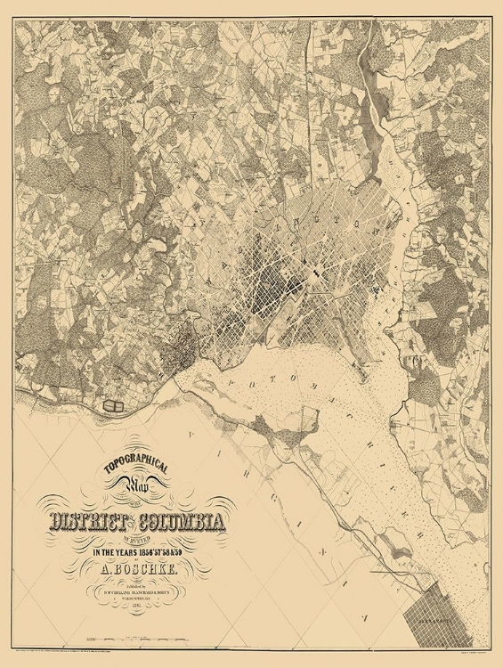 Picture of WASHINGTON DC MARYLAND - BOSCHKE 1861