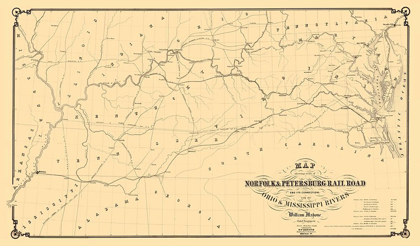 Picture of NORFOLK AND PETERSBURG RAILROAD - GRIFFITH 1858