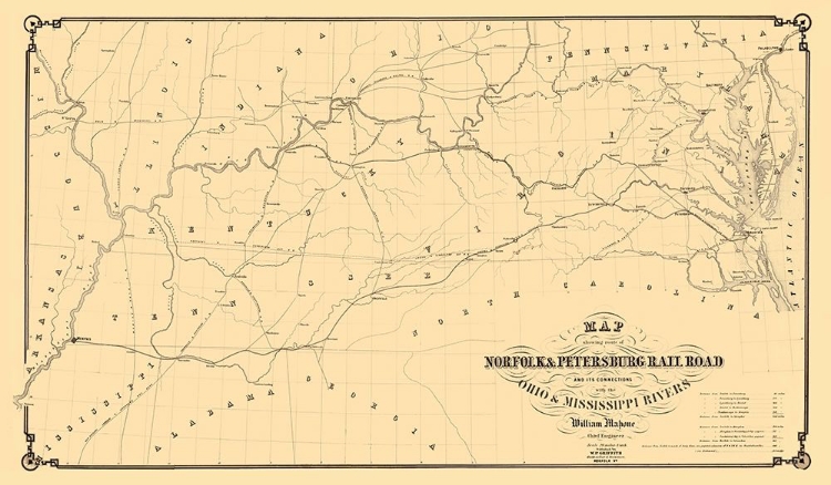 Picture of NORFOLK AND PETERSBURG RAILROAD - GRIFFITH 1858