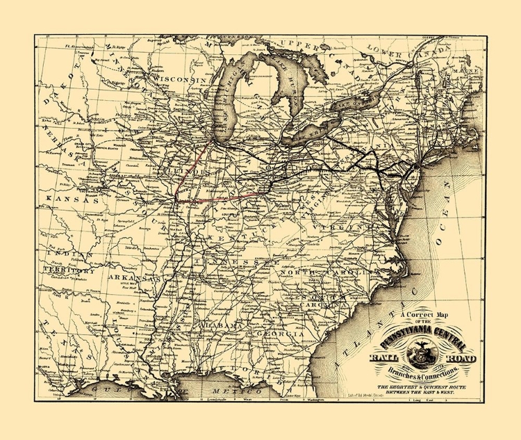 Picture of PENNSYLVANIA CENTRAL RAILROAD - MENDEL 1854