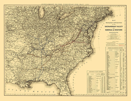 Picture of SHENANDOAH VALLEY, NORFOLK AND WESTERN 1881