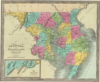 Picture of DELAWARE, MARYLAND - BURR 1835