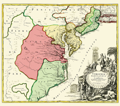 Picture of AMERICA SEPTENTRIONALI - HOMANN 1740