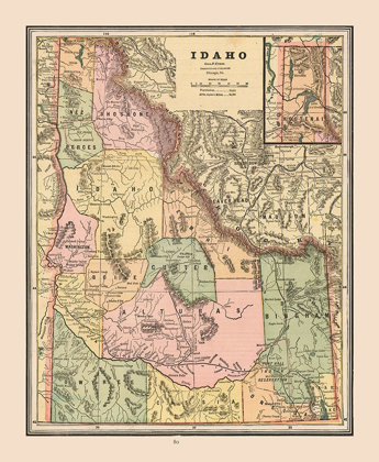 Picture of IDAHO, UNITED STATES - CRAM 1888