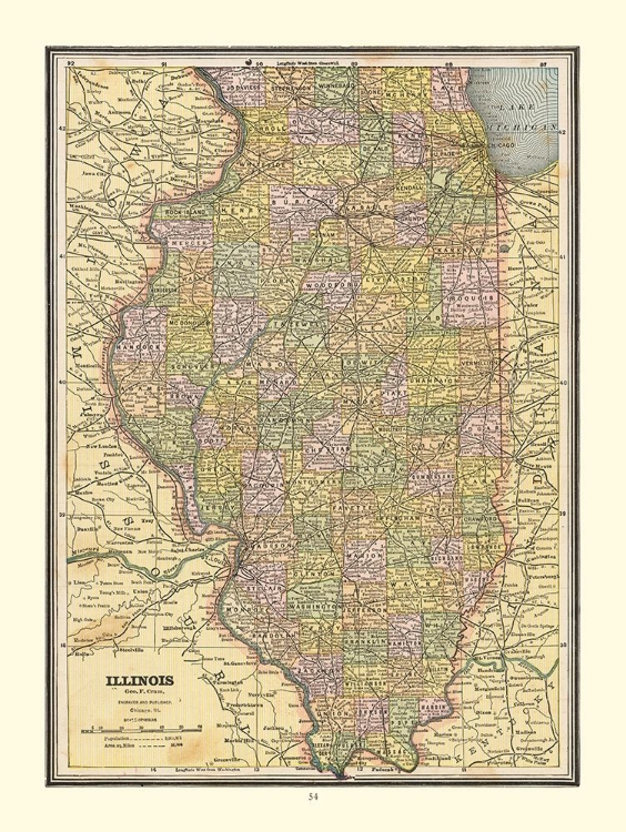 Picture of ILLINOIS - CRAM 1888