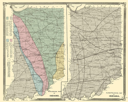 Picture of INDIANA GEOLOGY AND CLIMATE - BASKIN 1876