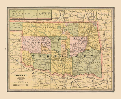 Picture of INDIAN TERRITORY, OKLAHOMA - CRAM 1888