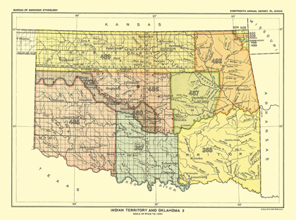 Picture of INDIAN TERRITORY  OKLAHOMA - HOEN 1896