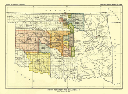 Picture of INDIAN TERRITORY OKLAHOMA - GUTHRIE - HOEN 1896