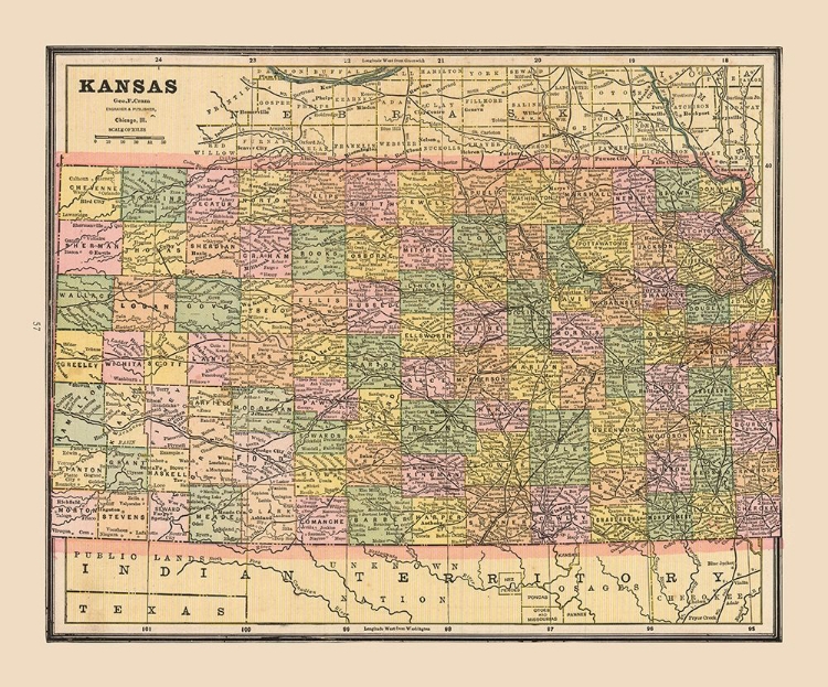 Picture of KANSAS - CRAM 1888