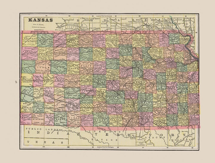 Picture of KANSAS - CRAM 1892